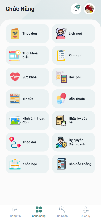 Lưới Chức Năng của phụ huynh