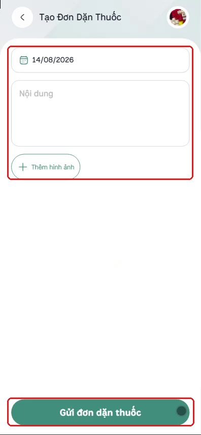 Form Tạo Đơn Dặn Thuốc trống