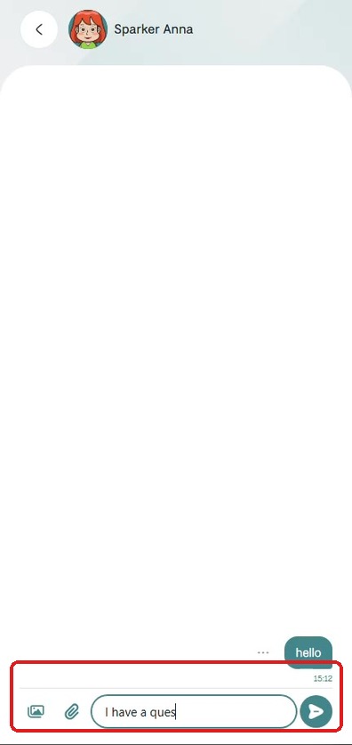 Message conversation with input box