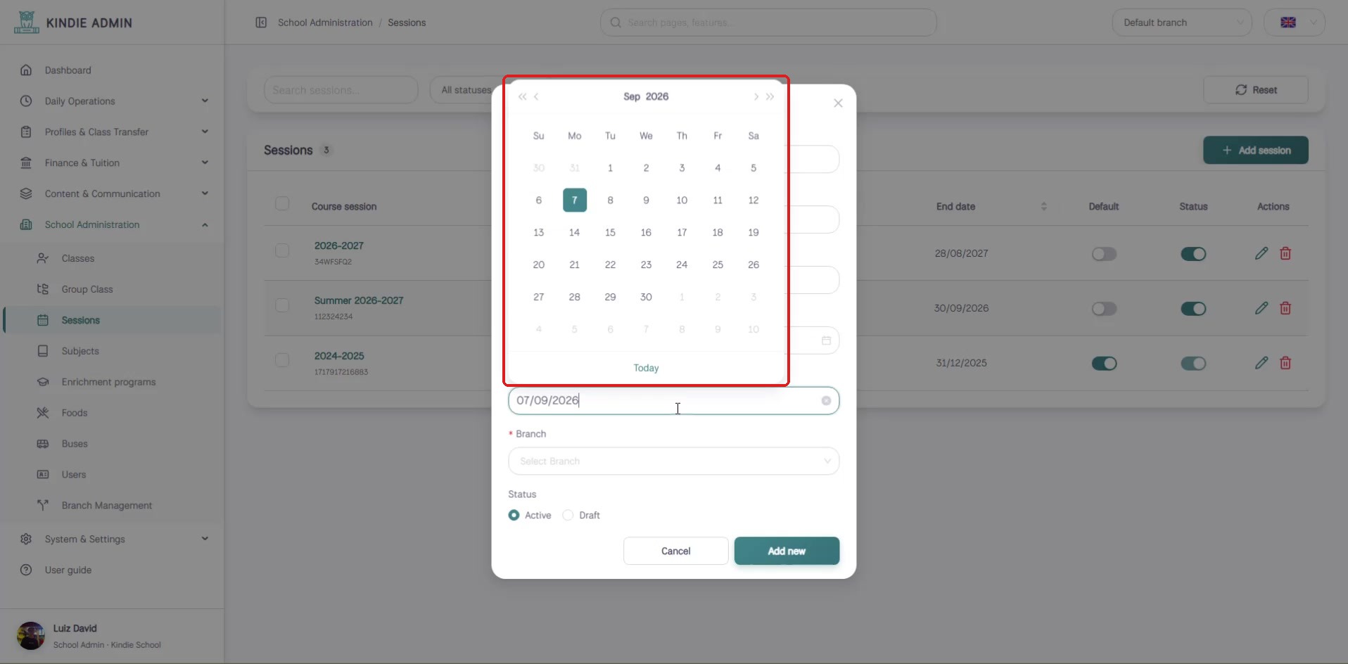 Date picker