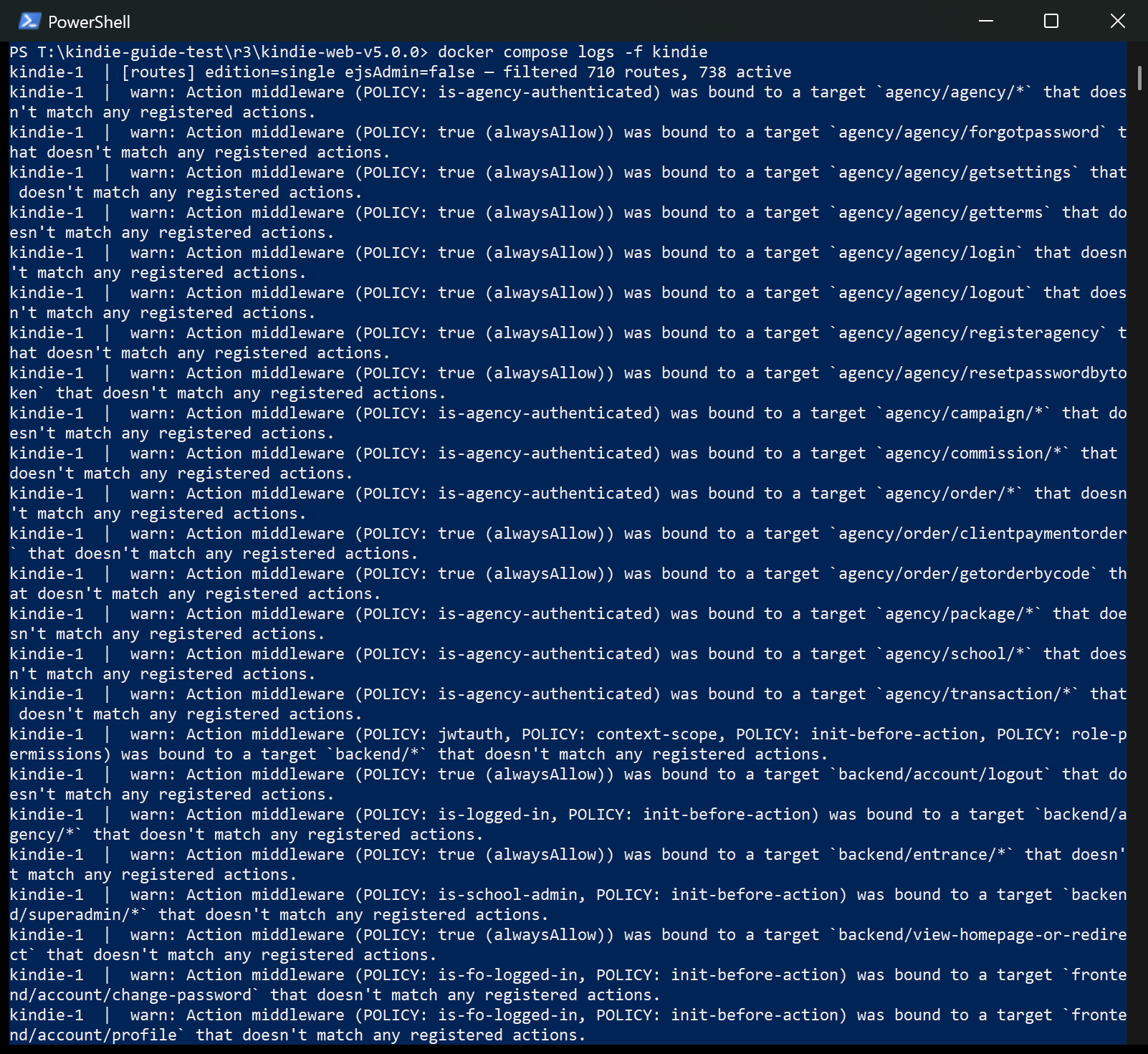 View logs, command