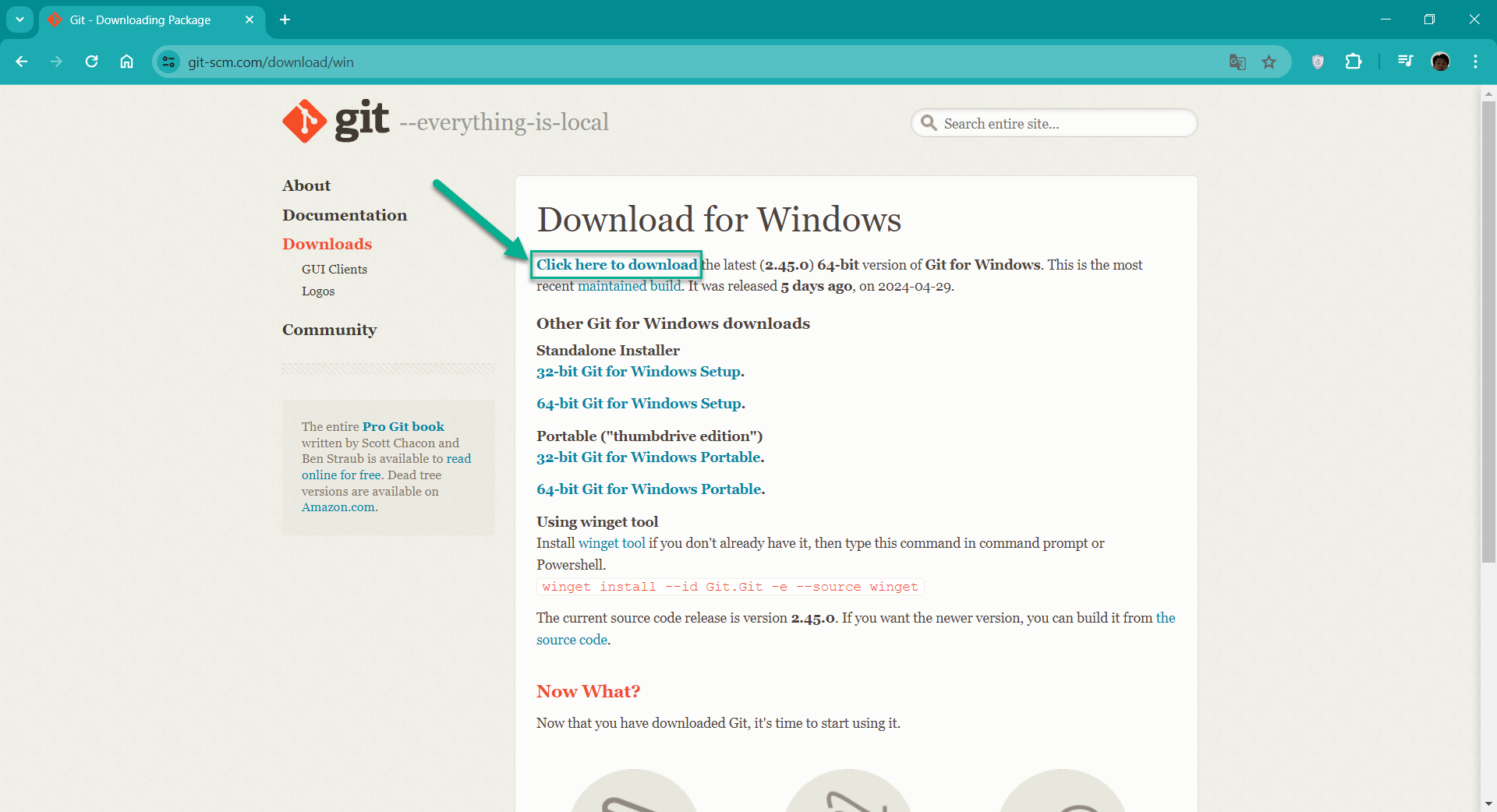 2024-05-04_15-47-52 Download the latest version of Git by clicking the first link